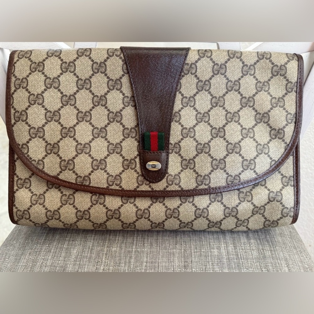 Vintage Gucci Supreme Sherry Line GG Clutch